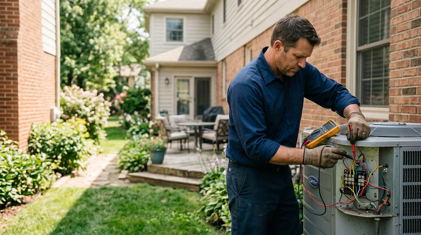HVAC technician working near Cottonwood Falls, KS